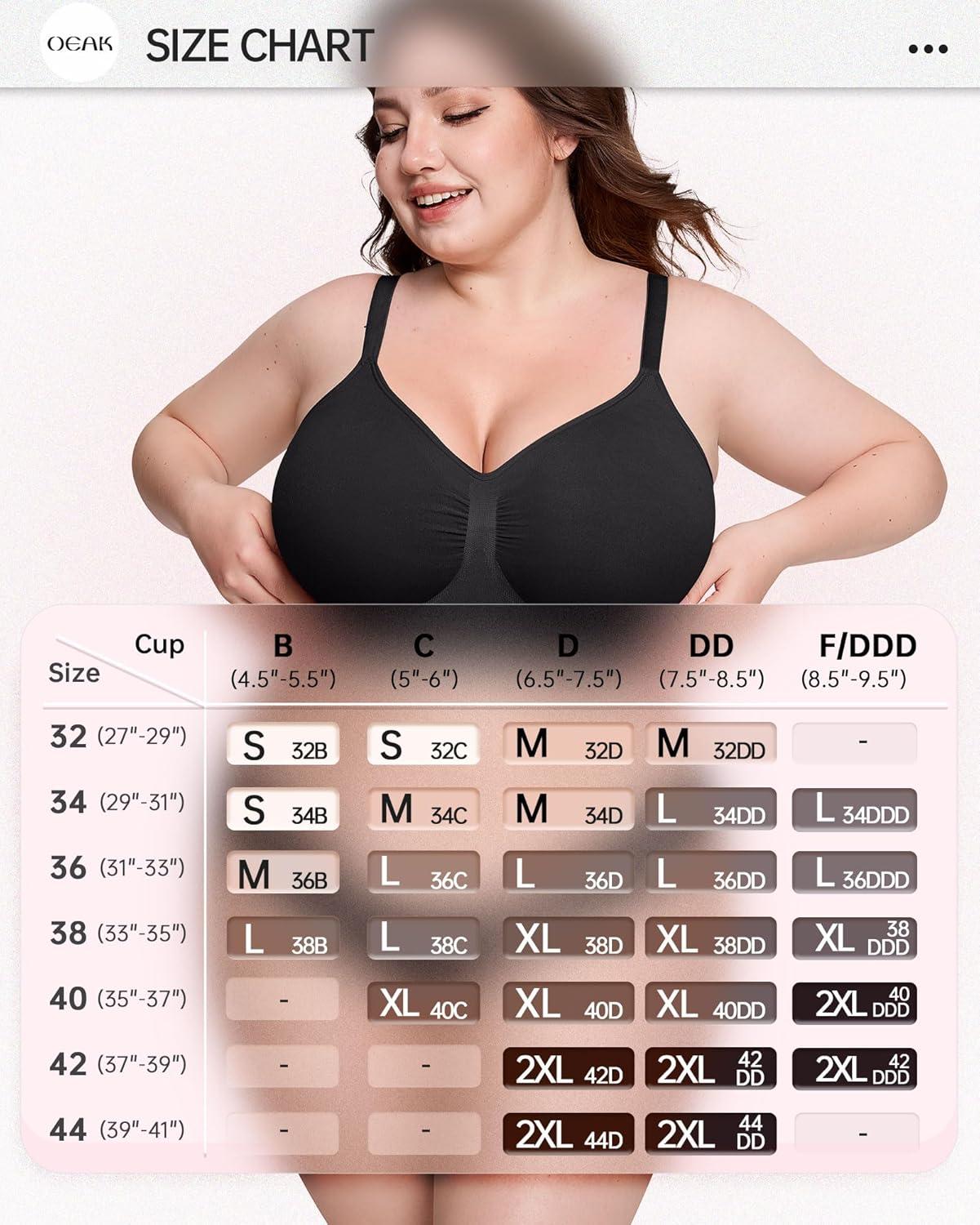 imageOEAK Bralettes for Women No Padding Comfortable Wireless Bras Seamless Bralette No Underwire Bra Cute Everyday Tshirt BrasBlack