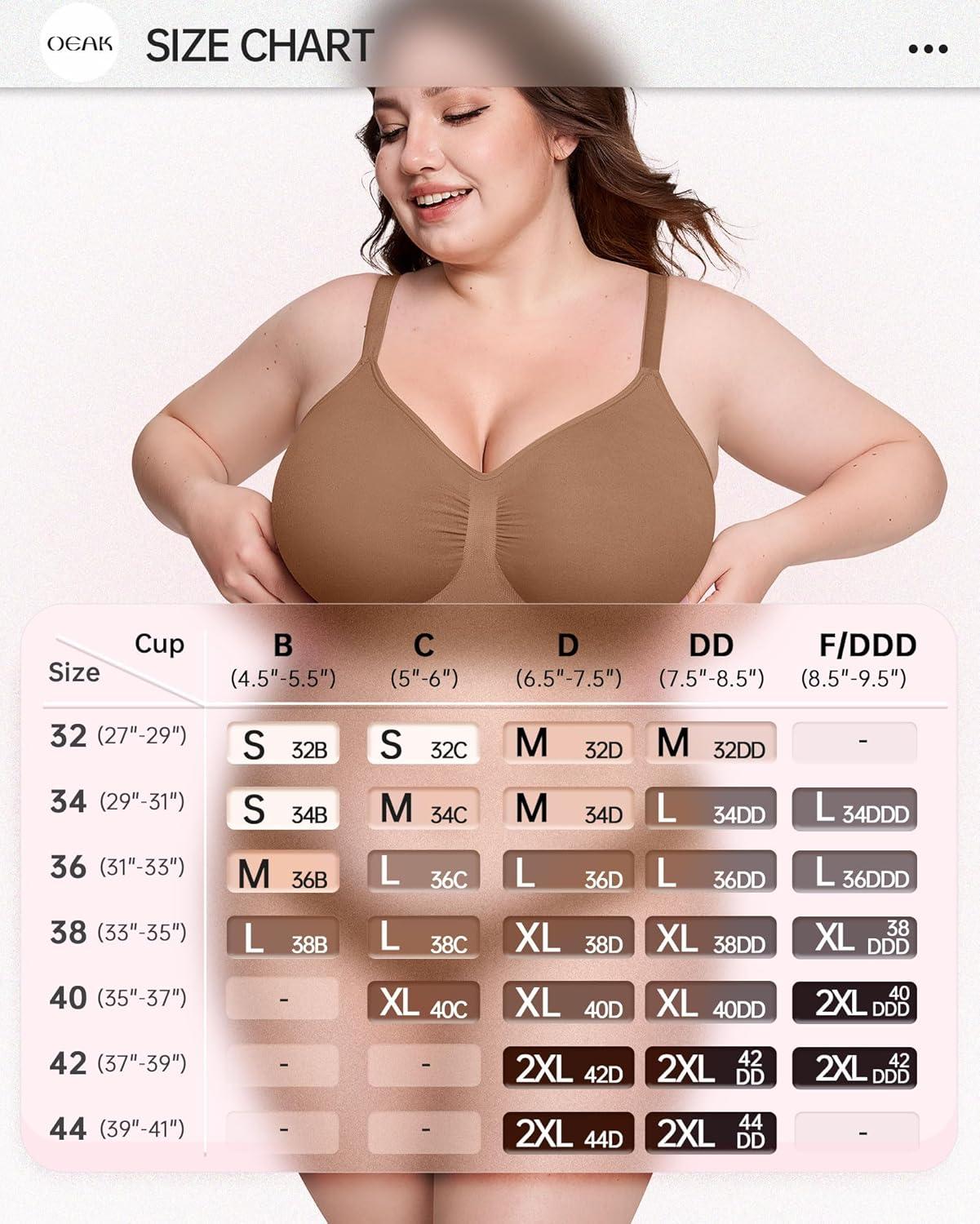 imageOEAK Bralettes for Women No Padding Comfortable Wireless Bras Seamless Bralette No Underwire Bra Cute Everyday Tshirt BrasSienna