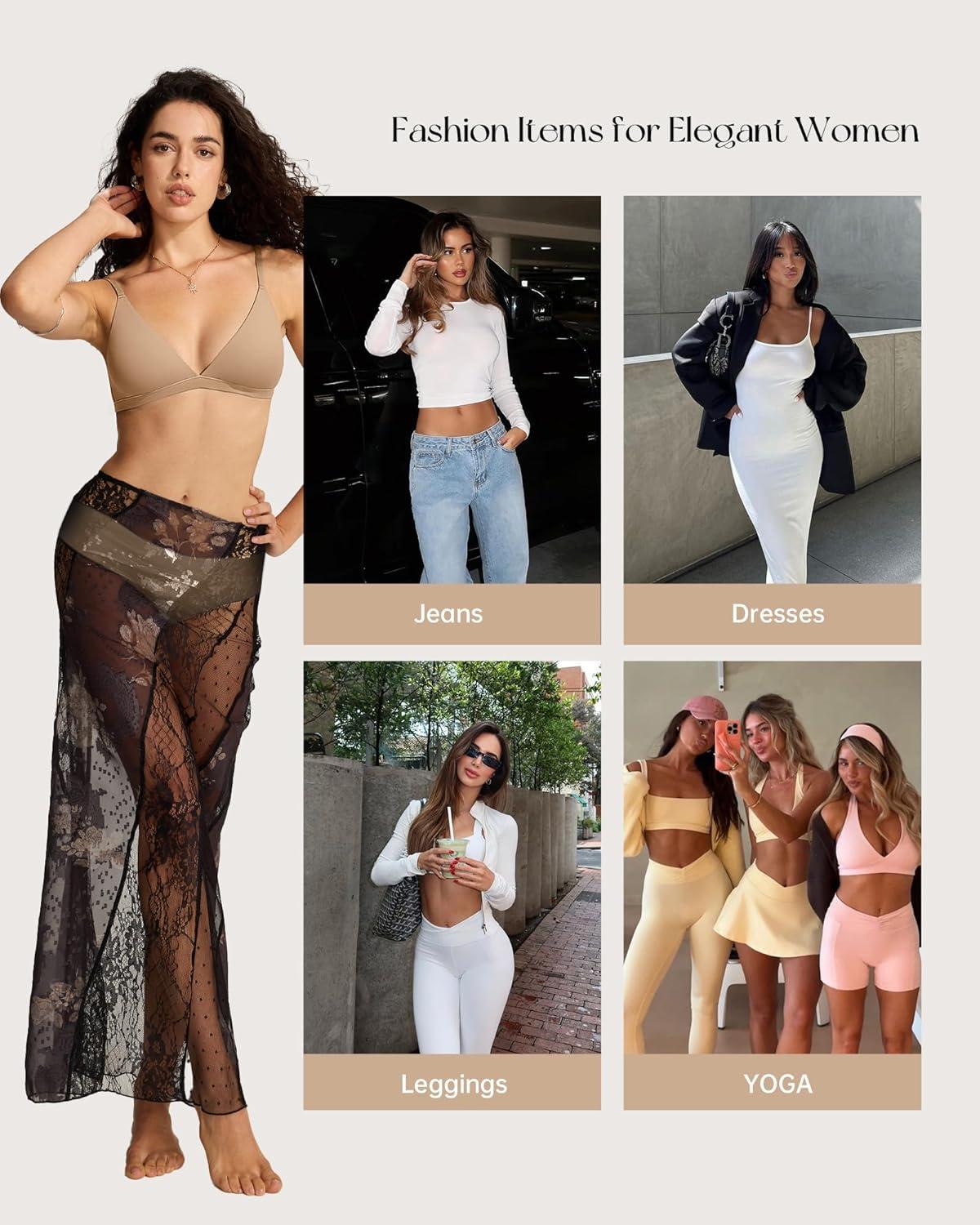 imageOEAK Seamless Thongs for Women Invisible Thongs No Show Thong Panty Liners Tangas Comfortable Workout GStrings Underwear3p1black1skin Nude1peach Pink