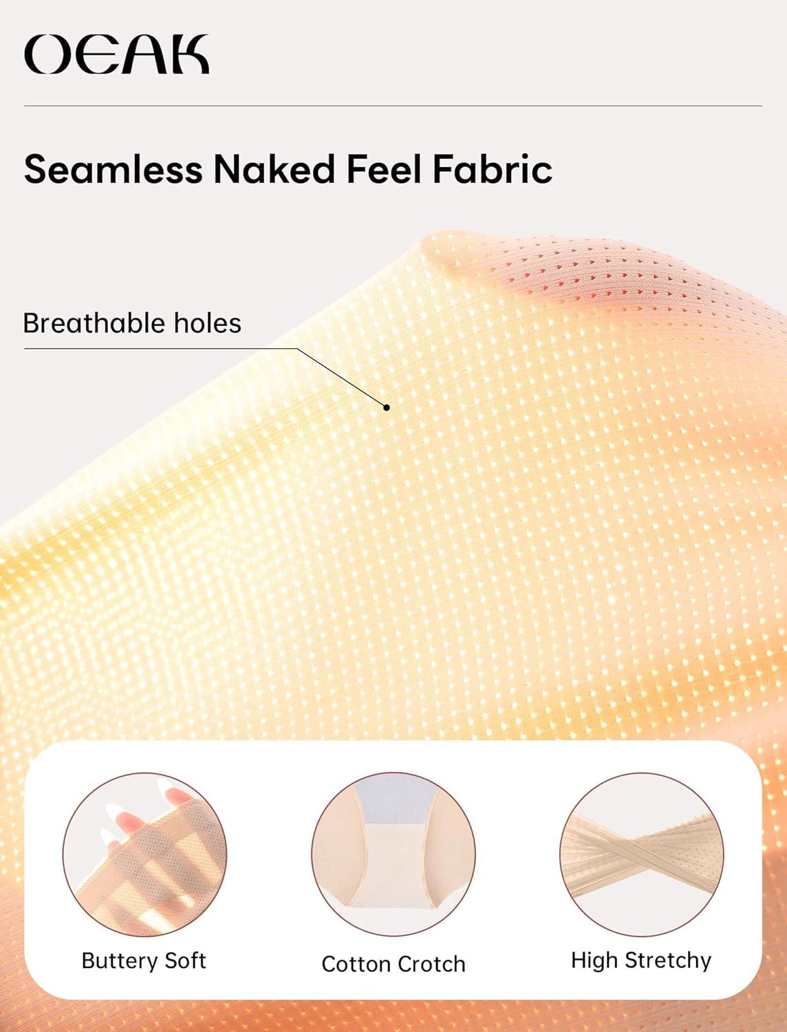 imageOEAK Tummy Control Shapewear for Women Seamless Girdle High Waisted Body Shaper Underwear Panty Smooth Under Dress ShapewearNude