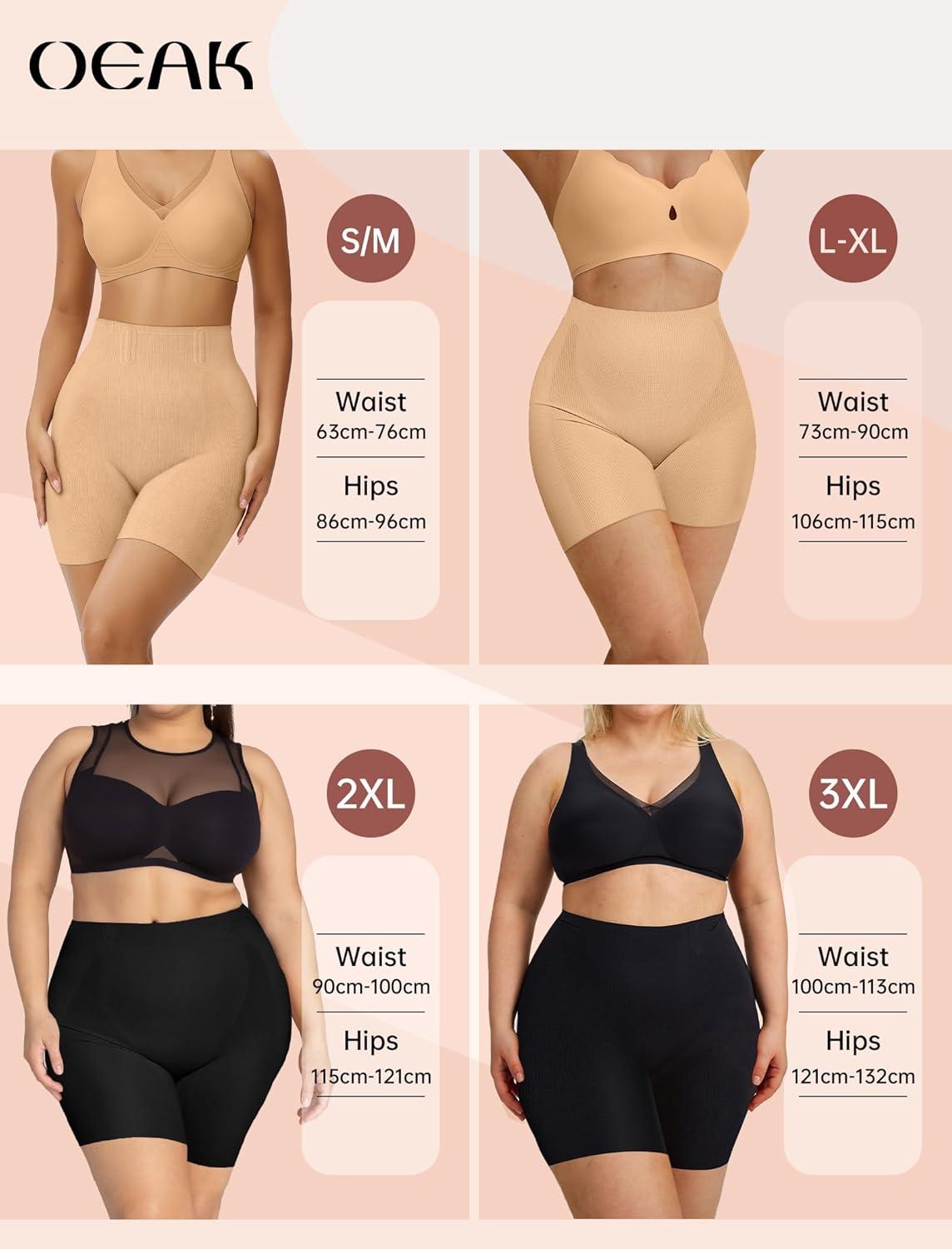 imageOEAK Tummy Control Shapewear for Women Seamless Girdle High Waisted Body Shaper Underwear Panty Smooth Under Dress ShapewearSand