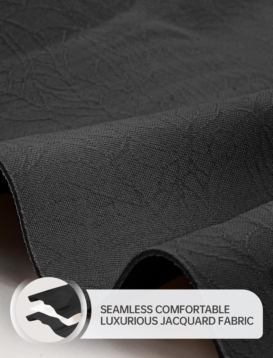 imageOEAK Women Bras No Underwire Scalloped Push Up Buttery Soft Tshirt Bra Seamless Full Coverage Convertible Everyday BraJacquard Black