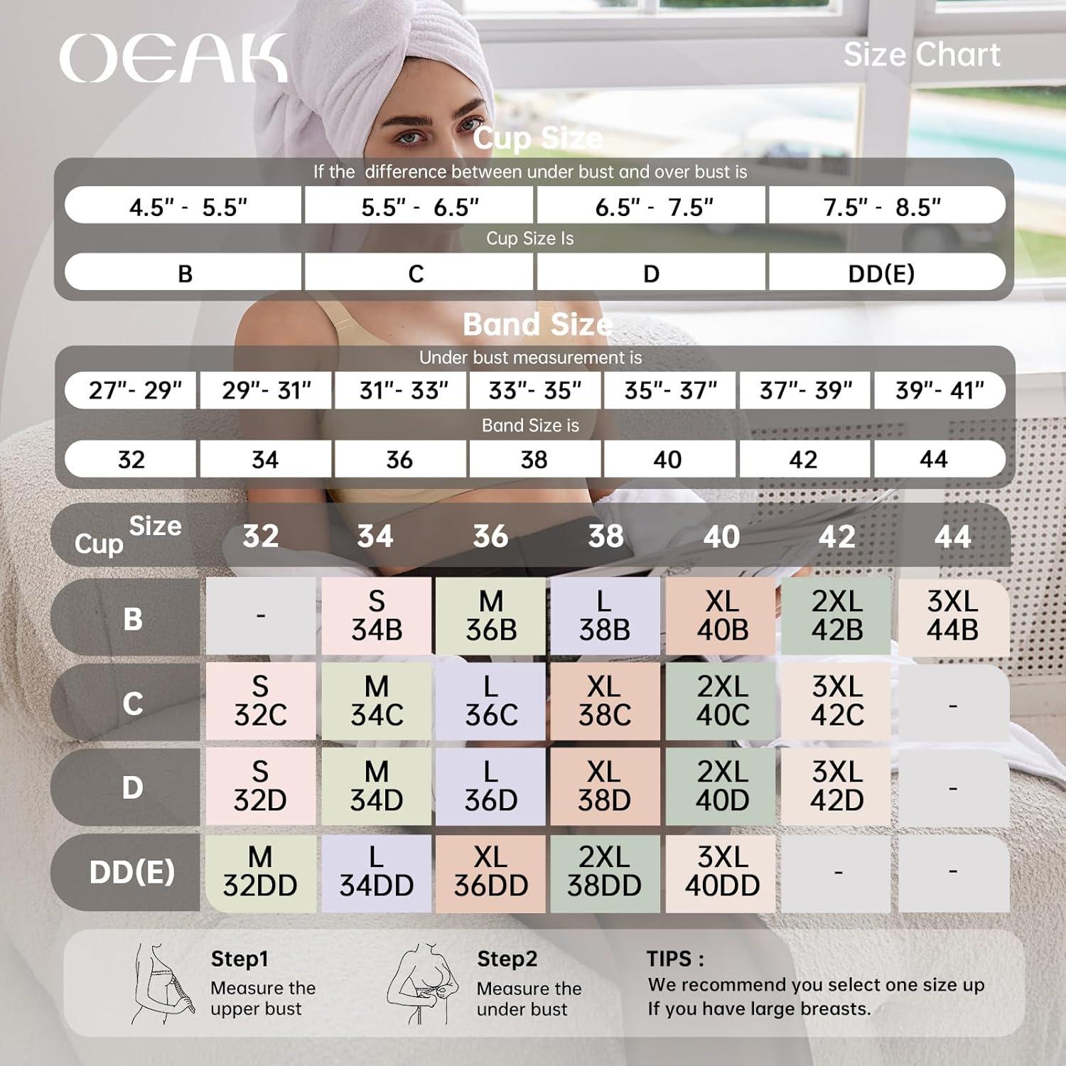 imageOEAK Women Comfortable Push Up Bras Wireless Seamless Full Coverage Bralette Buttery Soft Everyday Tshirt Bra Convertible BraSemolina