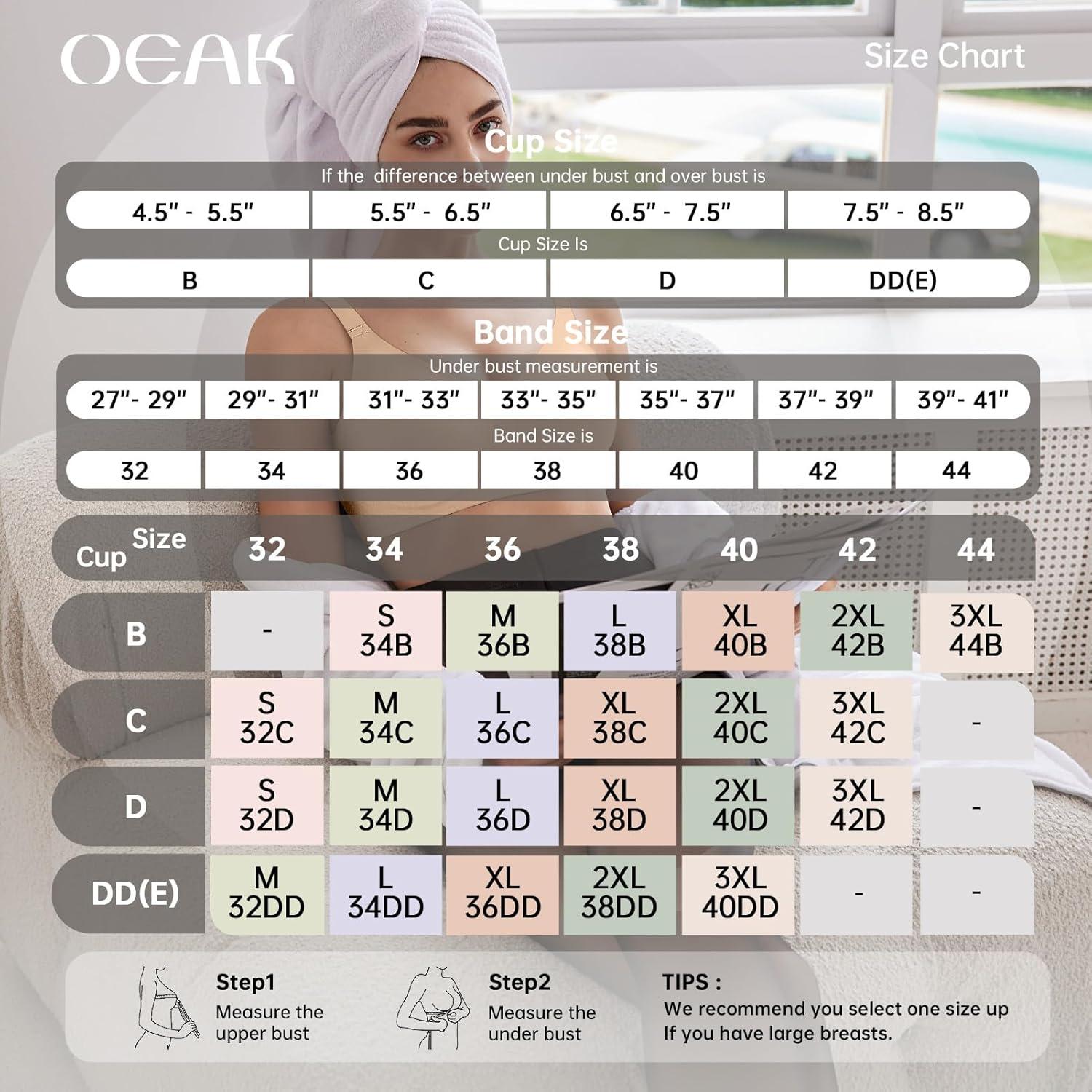 imageOEAK Women Comfortable Push Up Bras Wireless Seamless Full Coverage Bralette Buttery Soft Everyday Tshirt Bra Convertible BraSkin Nude