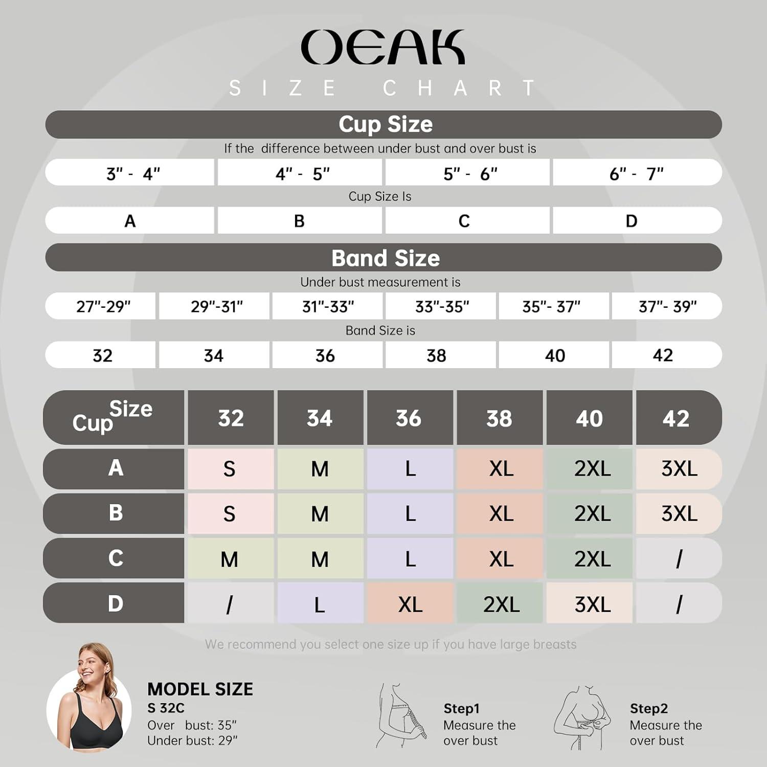 imageOEAK Women Seamless Bra No Underwire Push Up Anti Sagging Bralettes Everyday Supportive Racerback Bras 32A to 40D42BBlack