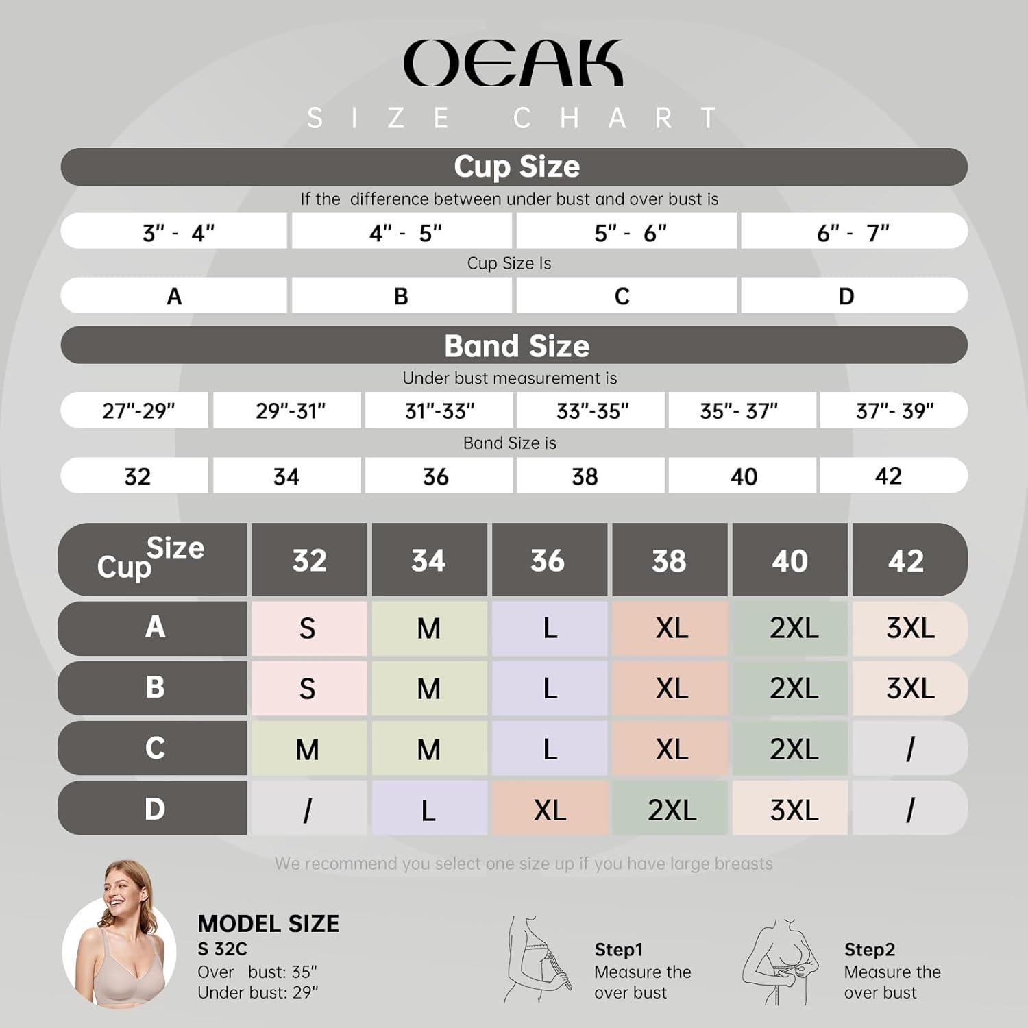 imageOEAK Women Seamless Bra No Underwire Push Up Anti Sagging Bralettes Everyday Supportive Racerback Bras 32A to 40D42BGrey