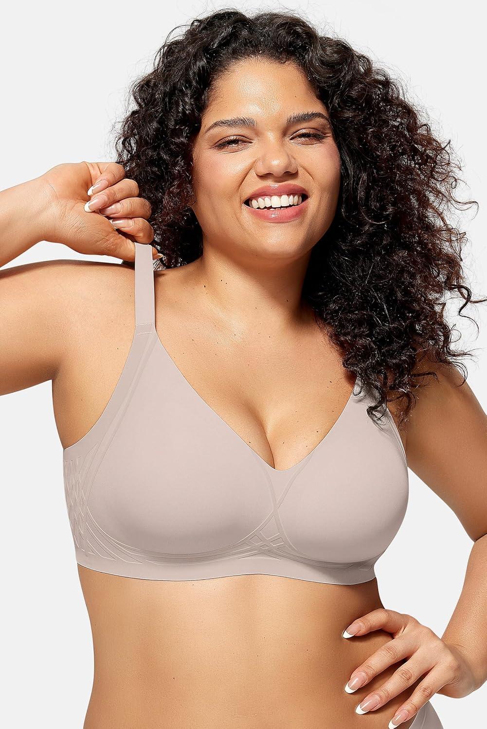 imageOEAK Women Seamless Bra No Underwire Push Up Anti Sagging Bralettes Everyday Supportive Racerback Bras 32A to 40D42BGrey