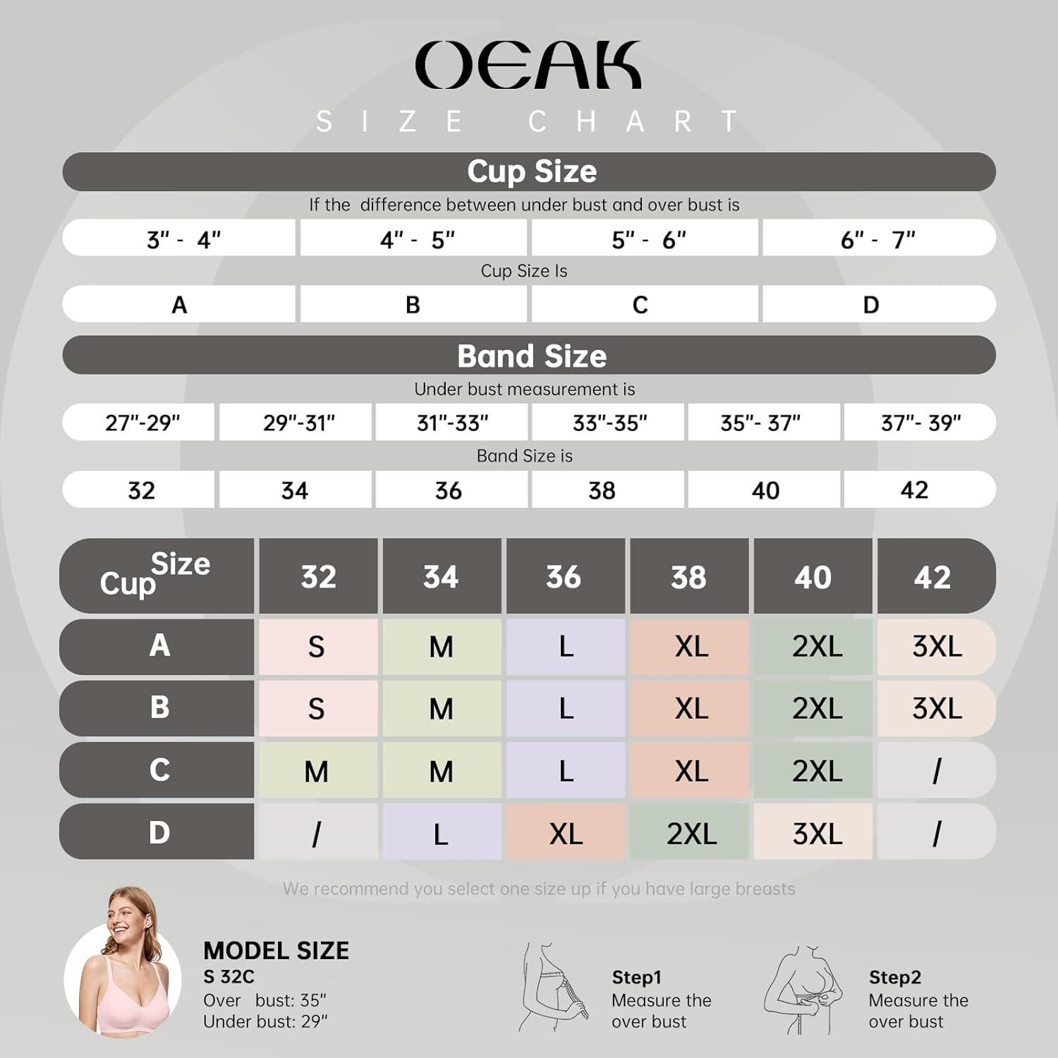 imageOEAK Women Seamless Bra No Underwire Push Up Anti Sagging Bralettes Everyday Supportive Racerback Bras 32A to 40D42BPink