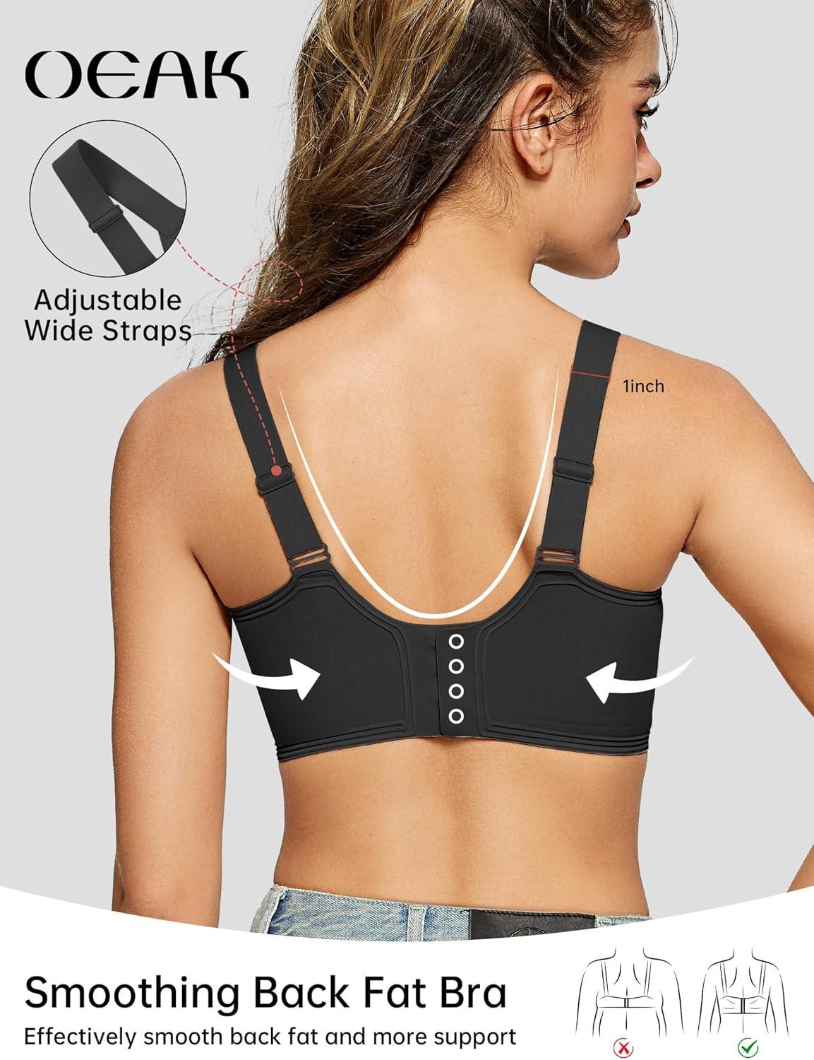 imageOEAK Womens Seamless Push Up Bras No Underwire Full Coverage Comfortable Bra V Neck Bralettes Wireless Everyday BraBlack