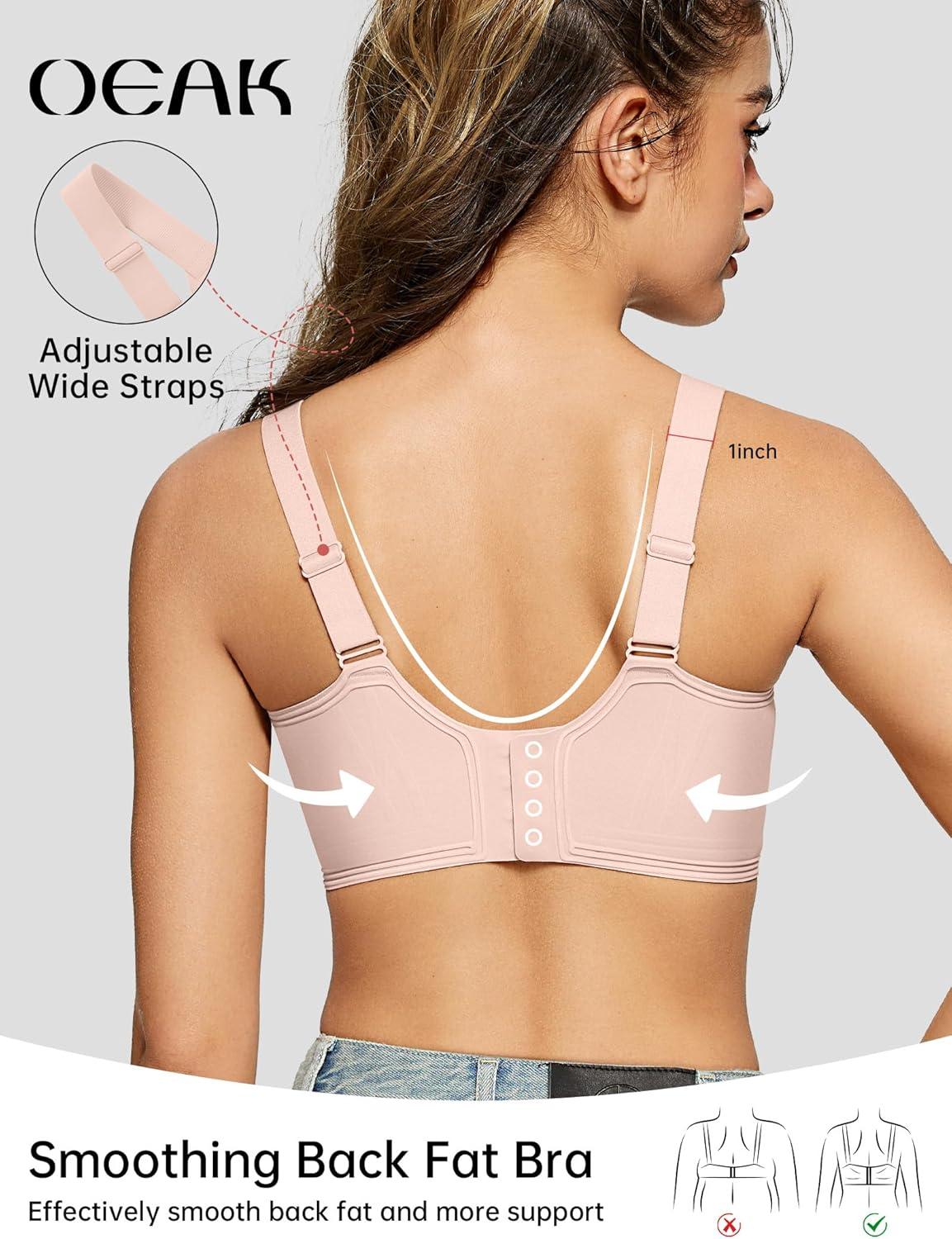 imageOEAK Womens Seamless Push Up Bras No Underwire Full Coverage Comfortable Bra V Neck Bralettes Wireless Everyday BraNude