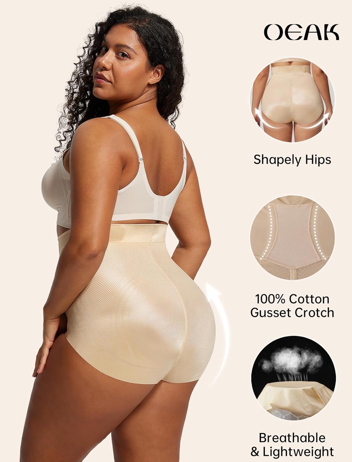 imageOEAK Womens Shapewear Tummy Control High Waisted Body Shaper Panties Underwear Seamless Shorts ampamp Briefs Girdle ShapewearNude Brief