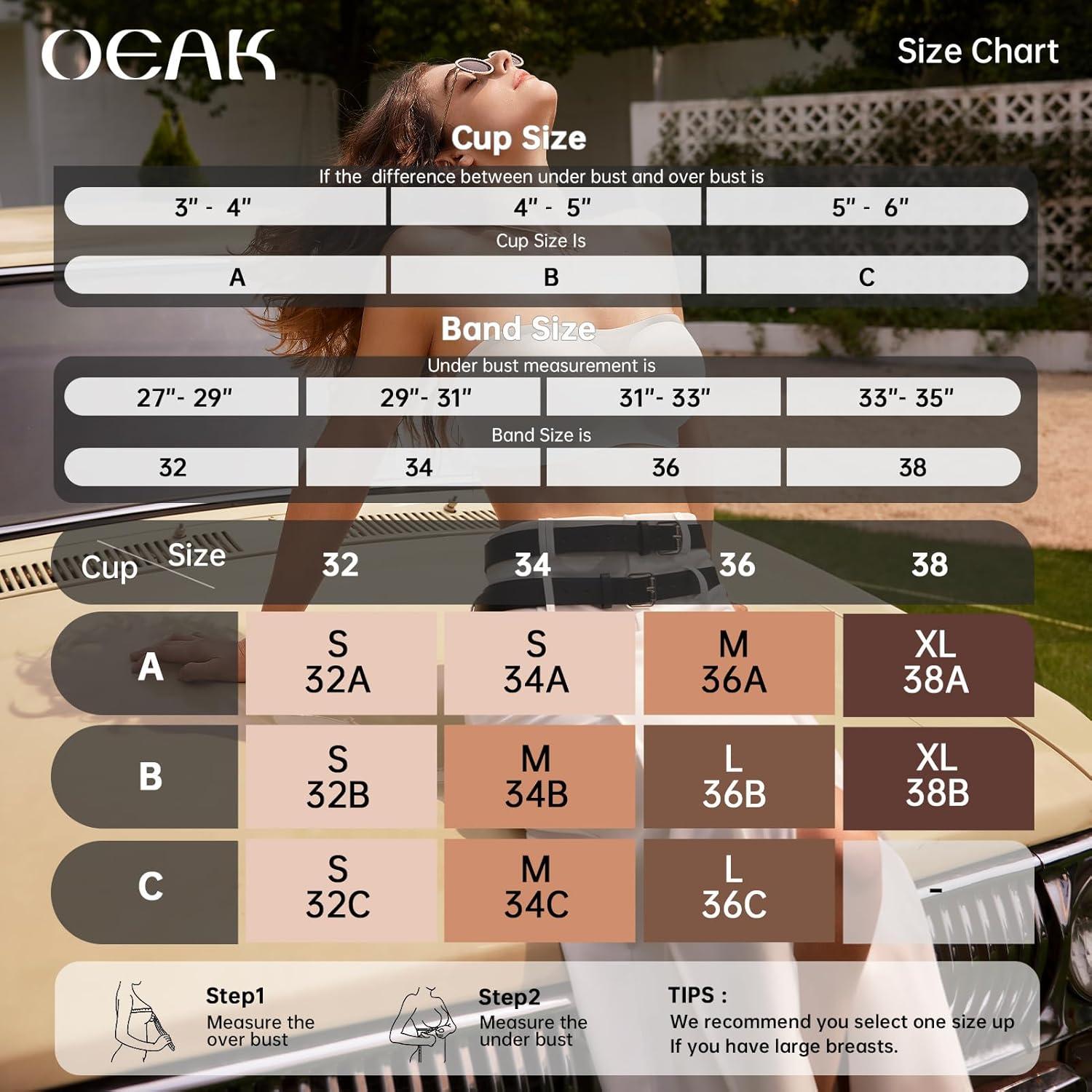 imageOEAK Womens Strapless Bras Push Up Bandeau Bra Non Slip Wireless Supportive Padded Bras Seamless Comfortable Tube Bra Large Skin