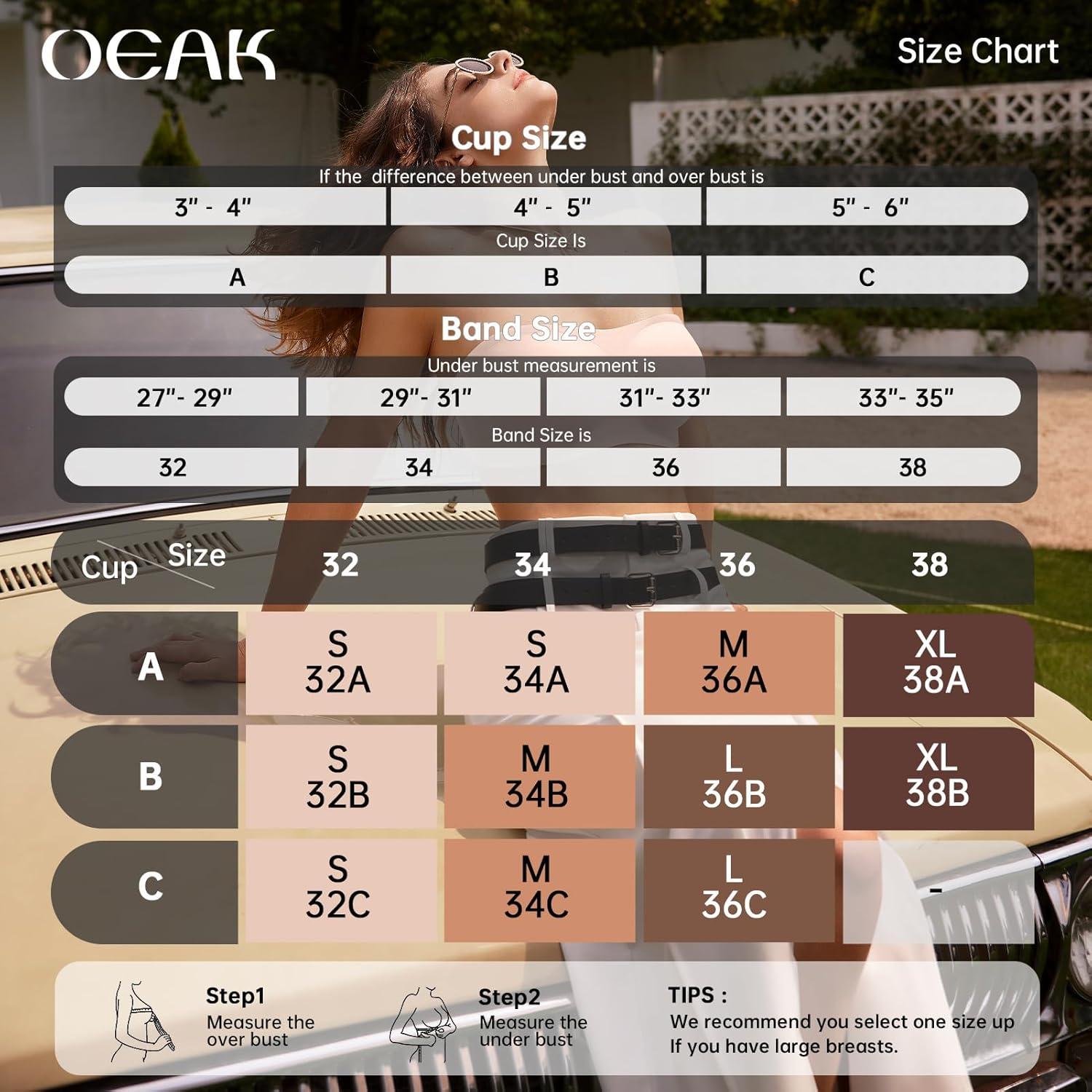 imageOEAK Womens Strapless Bras Push Up Bandeau Bra Non Slip Wireless Supportive Padded Bras Seamless Comfortable Tube BraSkin Color