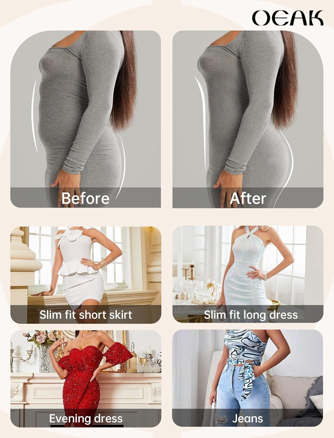 imageOEAK Womens Tummy Control Shapewear Seamless Girdle High Waisted Body Shaper Panties Plus Size Shapewear Shorts ampamp Briefs