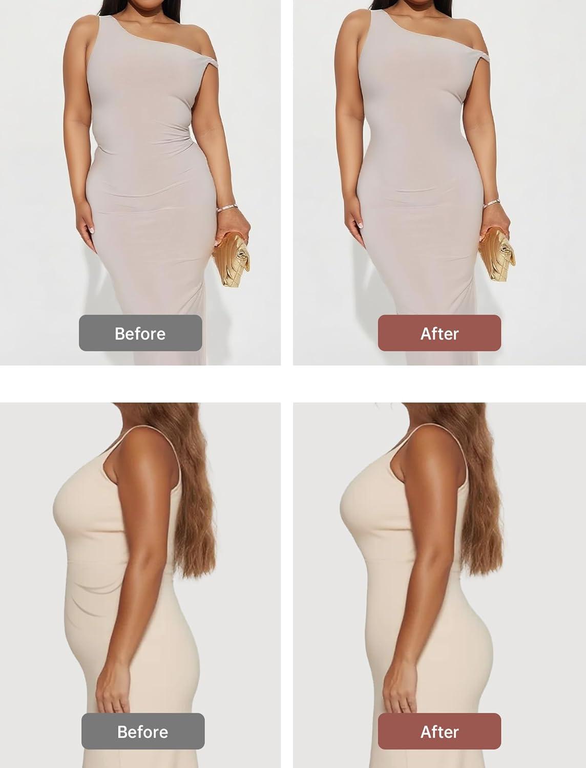 imageOEAK Womens Tummy Control Shapewear SuperPower High Waisted Butt Lift girdles Body Shaper Thigh Slimmer Seamless ShapewearNude