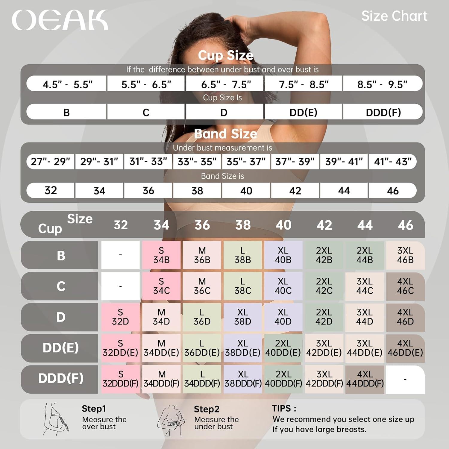 imageOEAK Womens Wireless Jelly Bra Plus Size Supportive Seamless Bras Full Coverage Push Up Comfortable No Underwire Tshirt BrasCoffee