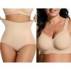 imageOEAK Tummy Control Shapewear Brief Nude ampamp Supportive Wireless Bras Beige XXL