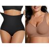 imageOEAK Tummy Control Shapewear Briefs Black ampamp Supportive Wireless Bras Coffee XL