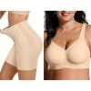 imageOEAK Tummy Control Shapewear Shorts ampamp Supportive Wireless Bras Nude L