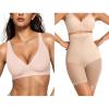 imageOEAK Womens Deep V Bras Wireless ampamp Tummy Control Shapewear SuperPower Nude S