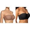 imageOEAK Womens Strapless Bras Push Up Bandeau Bra Coffee LStrapless Bras Underwire NonSlip Tube Top Bra Black 36C