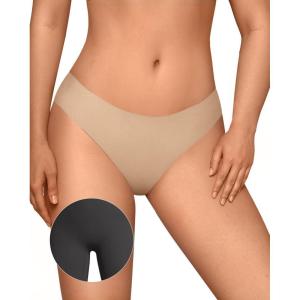 OEAK Seamless Thongs for Women Invisible Thongs No Show Thong Panty Liners Tangas Comfortable Workout G-Strings Underwear(Skin Nude)