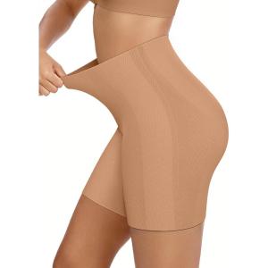 OEAK Tummy Control Shapewear for Women Seamless Girdle High Waisted Body Shaper Underwear Panty Smooth Under Dress Shapewear(Coffee)