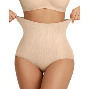 OEAK Tummy Control Shapewear for Women Seamless Girdle High Waisted Body Shaper Underwear Panty Smooth Under Dress Shapewear(Nude)