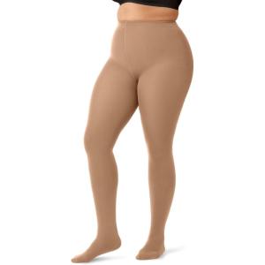 OEAK Womens Fleece Lined Tights Leggings Plus Size Thermal Warm Thick Opaque Tights Tummy Control High Waisted Pantyhose(Nude)
