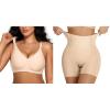 imageOEAK Women Tummy Control Shapewear Nude SButtery Soft Everyday Tshirt Bra Convertible Bra Nude S