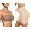 imageOEAK Womens Strapless Bras Push Up Bandeau Bra Coffee ampamp Tummy Control Shapewear Nude M
