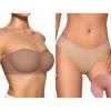 imageOEAK Womens Strapless Bras Push Up Coffee ampamp Cotton Thongs Seamless Thongs Nude S