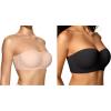 imageOEAK Womens Strapless Bras Push Up Nude LSeamless Bandeau Bra Comfortable Tube Bra Black 36B