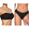 imageOEAK Womens Strapless Bras Push Up ampamp Cotton Thongs Seamless Thongs Black S