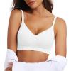 imageOEAK Womens Wireless Bras Comfortable Push Up Bra No Underwire Bra Full Support Lift Bralette Everyday Seamless Tshirt Bras White XXL