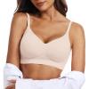 imageOEAK Womens Wireless Bras Comfortable Push Up Bra No Underwire Bra Full Support Lift Bralette Everyday Seamless Tshirt Bras XXXL Nude