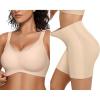 imageOEAK Womens Wireless Bras V Mesh Comfortable ampamp Tummy Control Shapewear Nude L