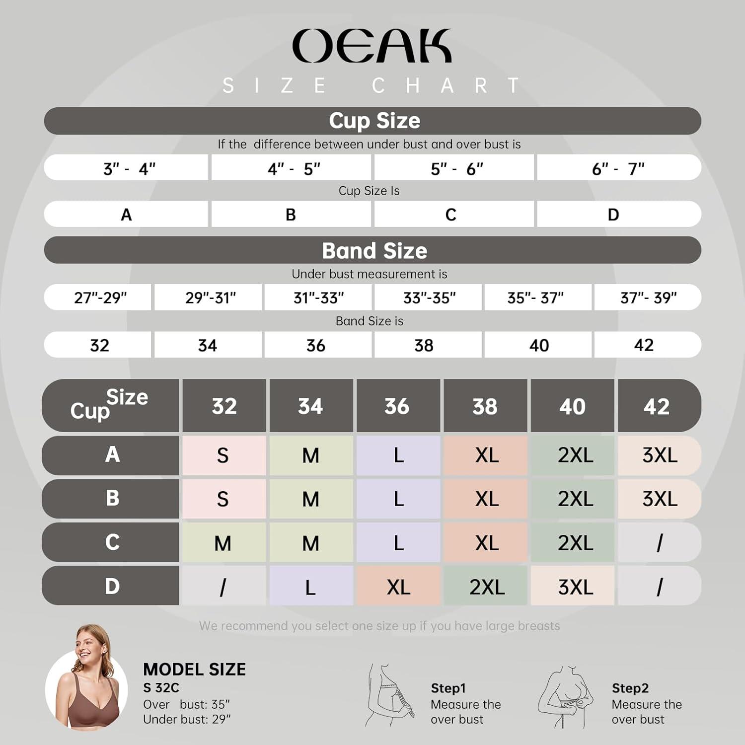imageOEAK Women Seamless Bra No Underwire Push Up Anti Sagging Bralettes Everyday Supportive Racerback Bras 32A to 40D42BCoffee