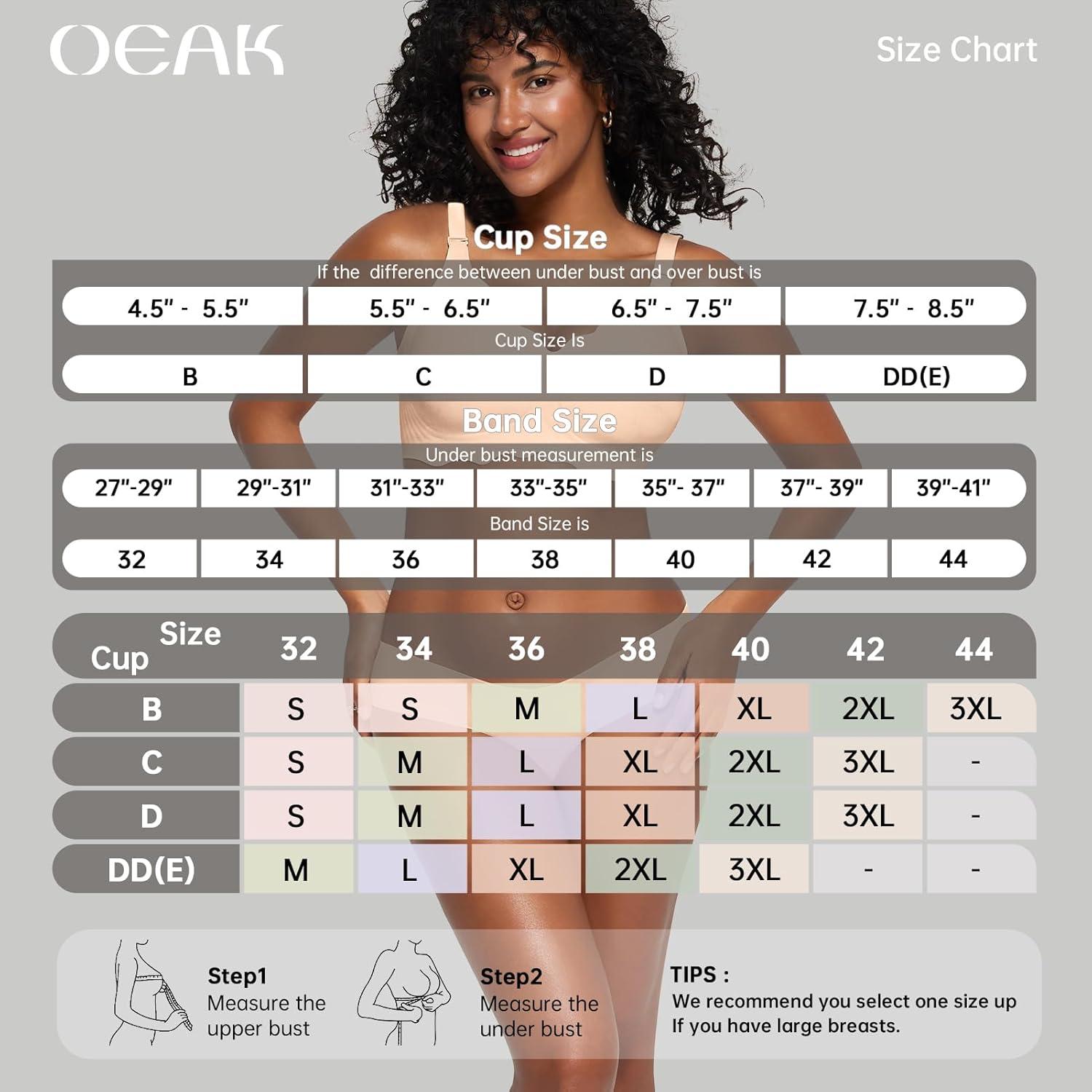 imageOEAK Womens Modern Scalloped No Underwire Sports Bra Full Coverage High Support Wire Free Adjustable Straps Black Size S