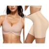 imageOEAK Womens Wireless Bras Scalloped ampamp Tummy Control Shapewear Seamless Nude L