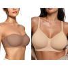 imageOEAK Womens Strapless Bras Bandeau Bra Coffee ampamp Bralettes for Women with Support Nude L