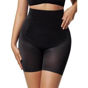 OEAK Womens Shapewear Tummy Control High Waisted Body Shaper Panties Underwear Seamless Shorts & Briefs Girdle Shapewear(Black Shorts)