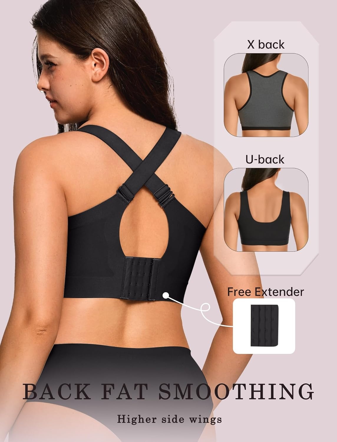 image:imageOEAK Womens Wireless Jelly Bra Plus Size Supportive Seamless Bras Full Coverage Push Up Comfortable No Underwire Tshirt BrasBlackleopard Pink