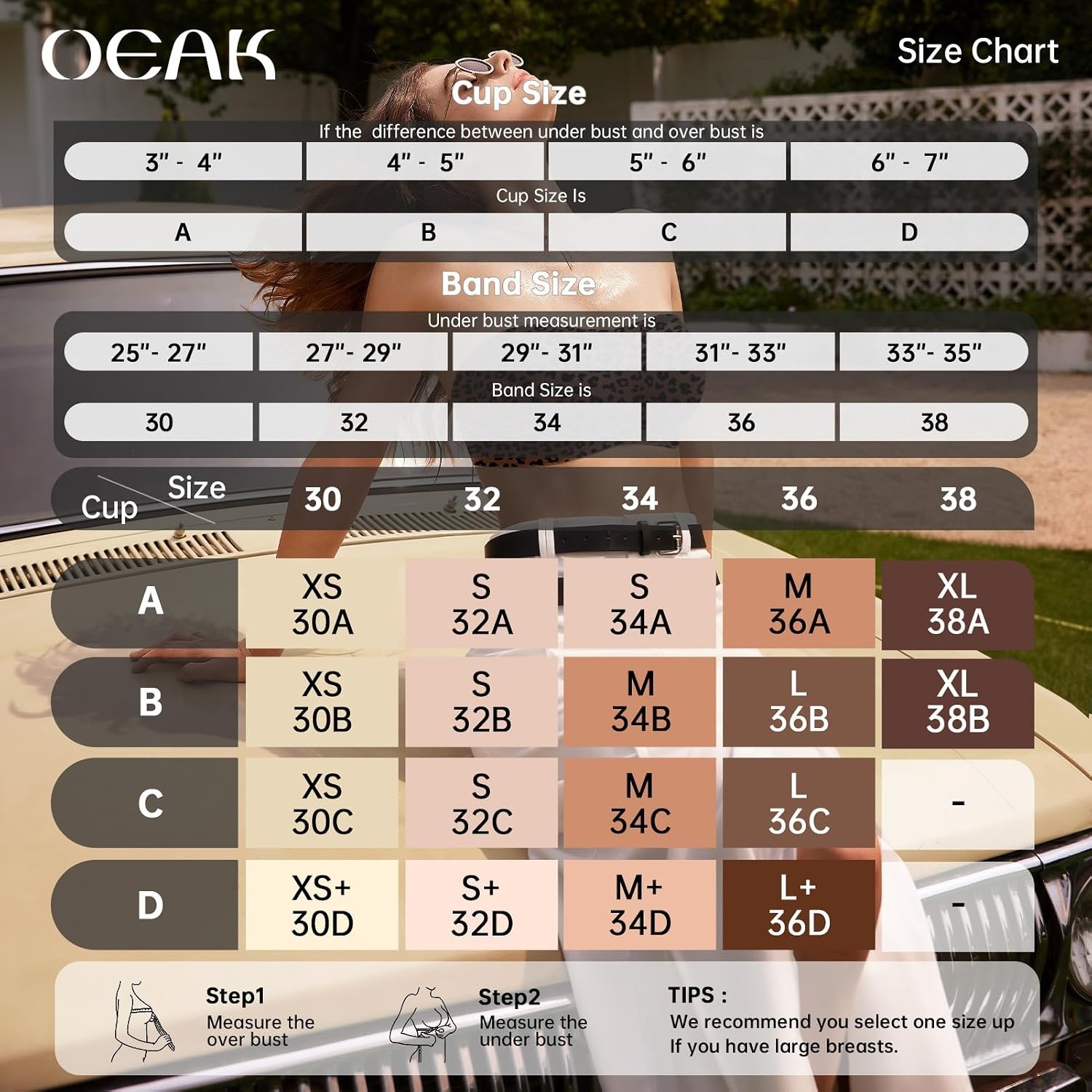 image:imageOEAK Womens Strapless Jelly Bras Push Up Padded Bandeau Wireless Half Bra no underwirecomfortableno showSeamlessnon slipinvisiblesupportivetube brahalf brasmall breastsgelLeopard Coffee
