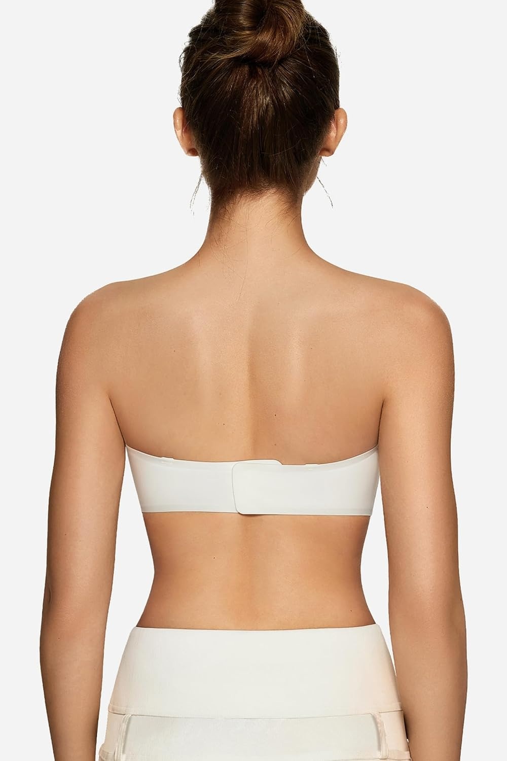image:imageOEAK Womens Strapless Jelly Bras Push Up Padded Bandeau Wireless Half Bra no underwirecomfortableno showSeamlessnon slipinvisiblesupportivetube brahalf brasmall breastsgelWhite
